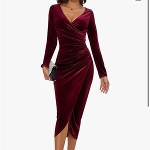 Red Velvet Bodycon Dress